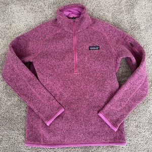 Patagonia Pink Better Sweater ½” Fleece Pullover Size Small